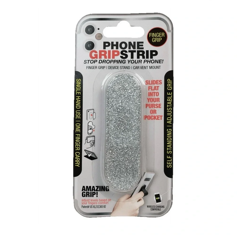 Novelty Max Glitter Phone Grip Strip – Single Count Pack/Pearl Series